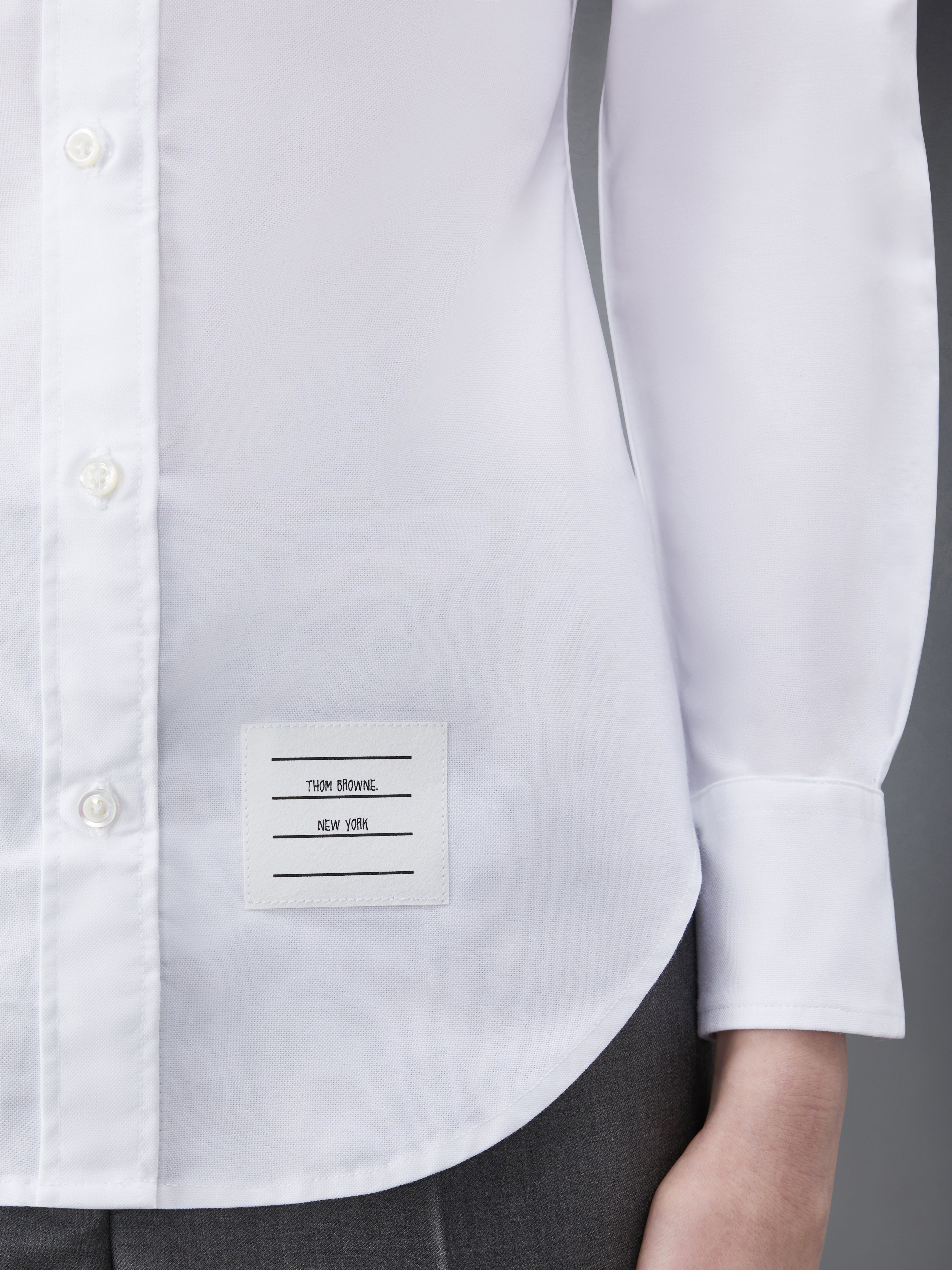 Oxford Armbands Classic Round Collar Shirt | Thom Browne