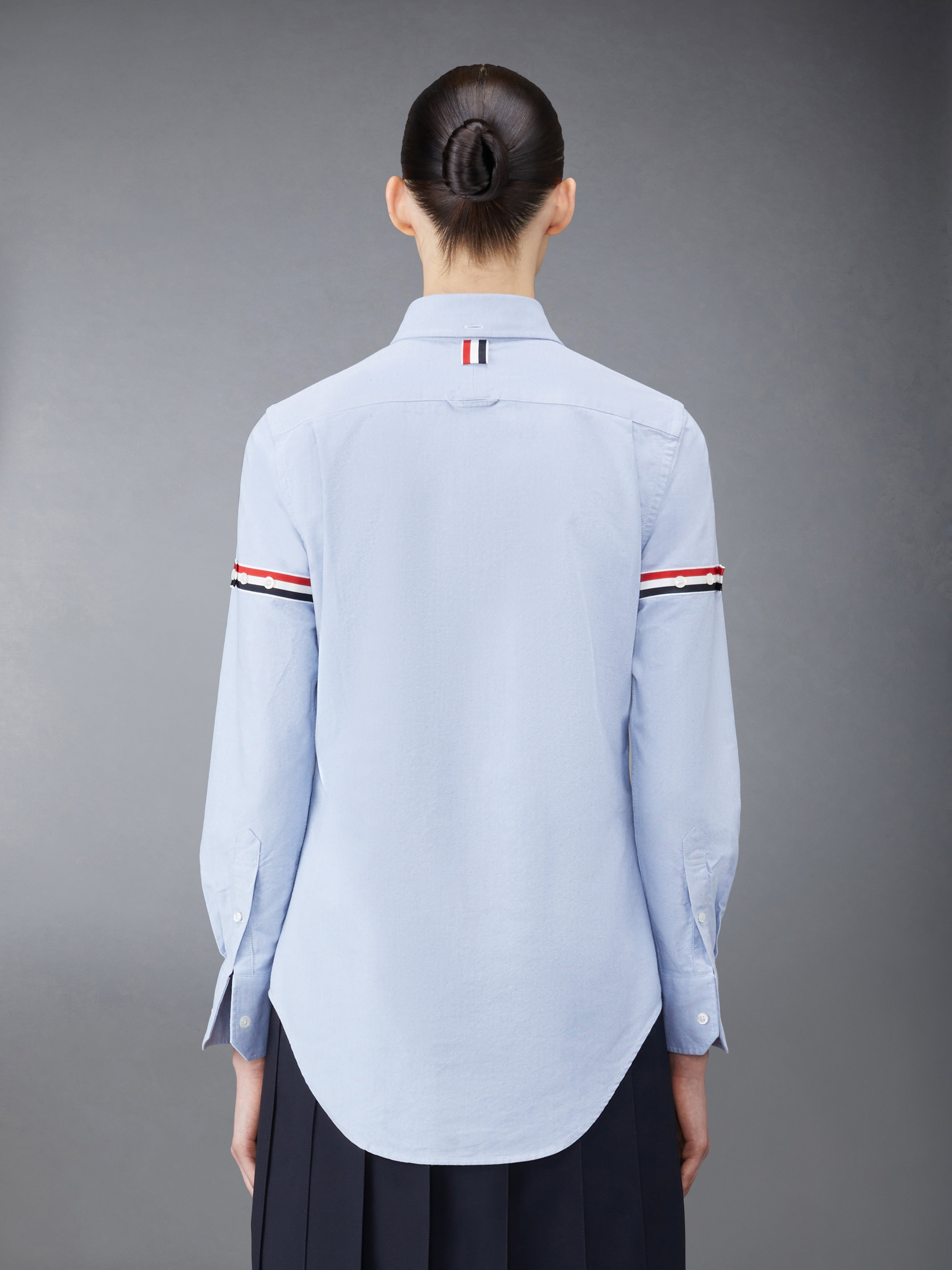 Oxford Armbands Classic Round Collar Shirt | Thom Browne