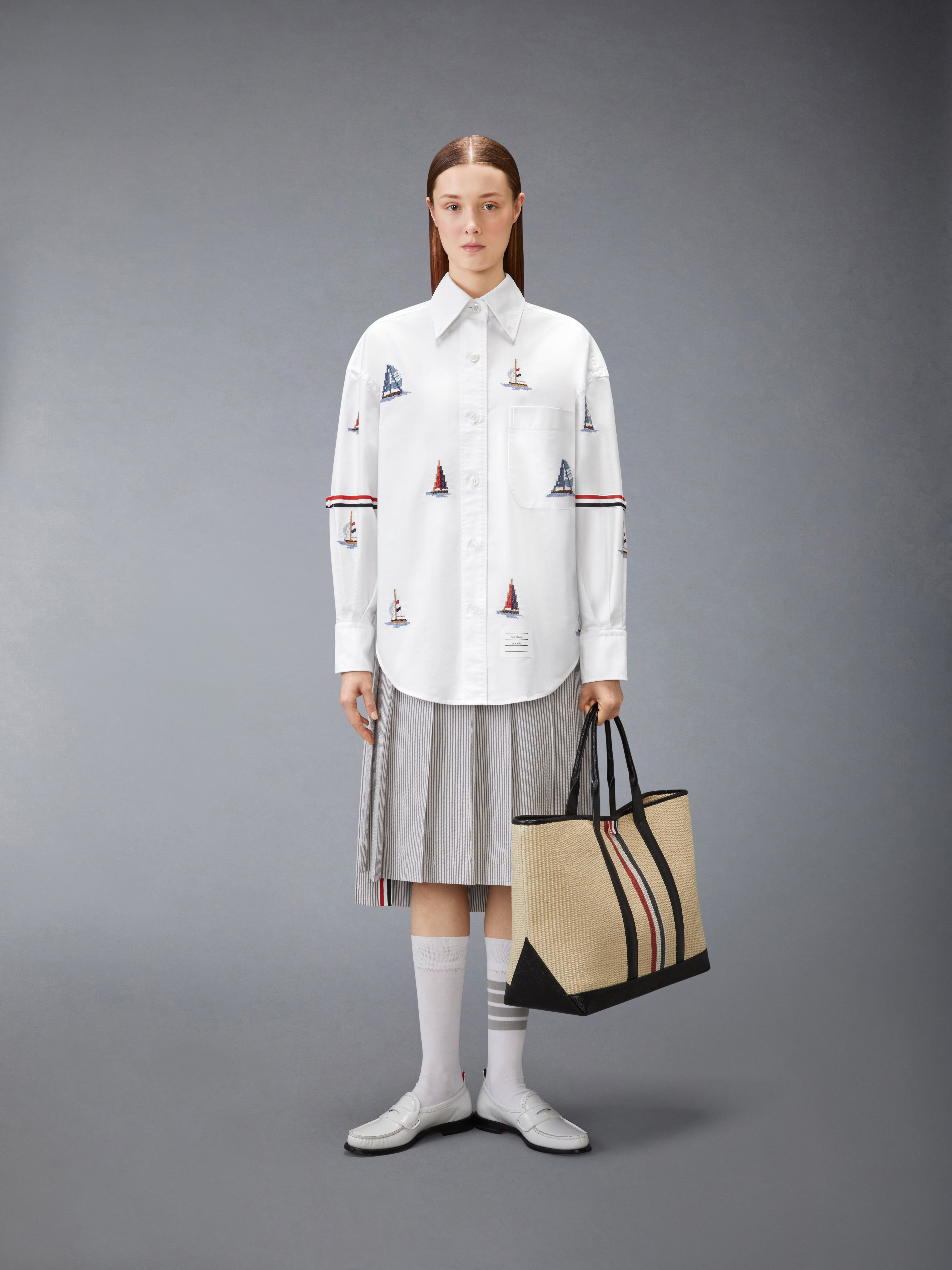 Sailboat Stitch Supersized Shirt | Thom Browne