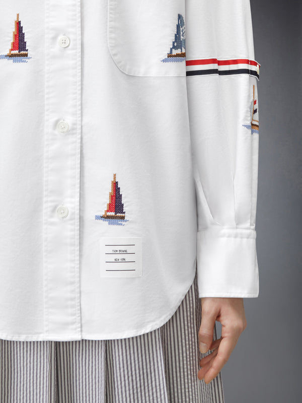SAILBOAT STITCH SUPERSIZED SHIRT - image 5