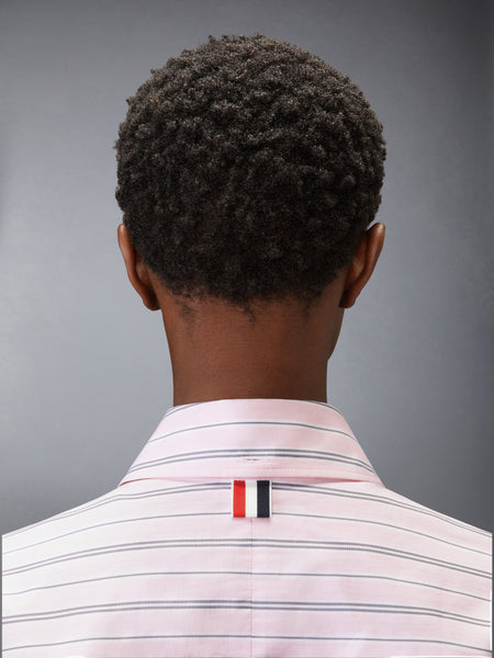 HAIRLINE STRIPE POPLIN SUPERSIZED SHIRT LT PINK