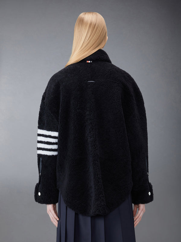 SHEARLING 4-BAR SUPERSIZED SHIRT JACKET - image 2
