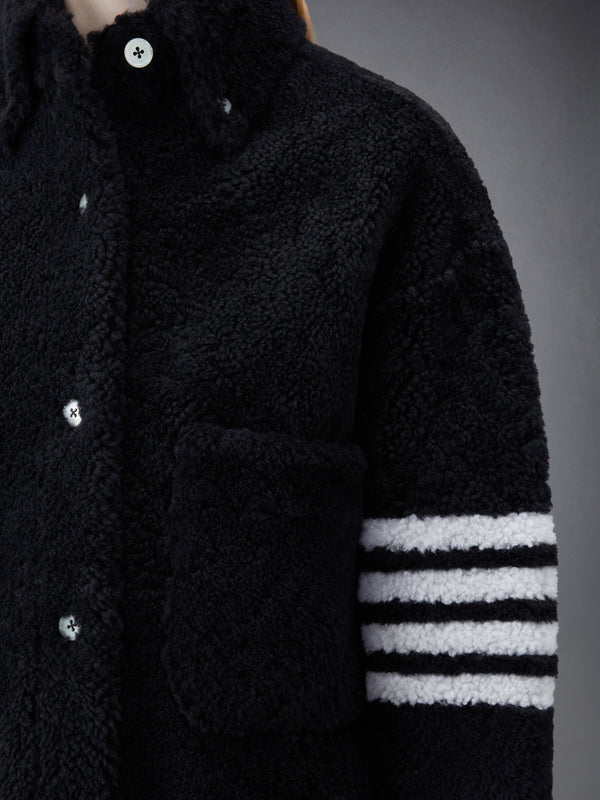 SHEARLING 4-BAR SUPERSIZED SHIRT JACKET - image 6