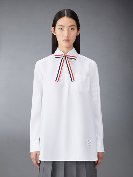 OXFORD 4-BAR BOW TIE BLOUSON