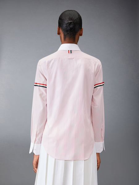 COTTON SILK ARMBAND POINT COLLAR SHIRT LT PINK