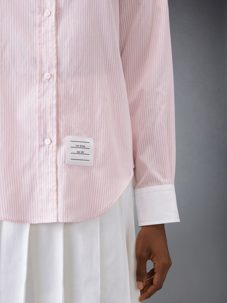 COTTON SILK ARMBAND POINT COLLAR SHIRT LT PINK