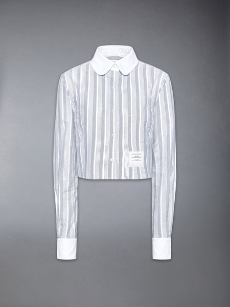 STRIPED OXFORD CROPPED SHIRT