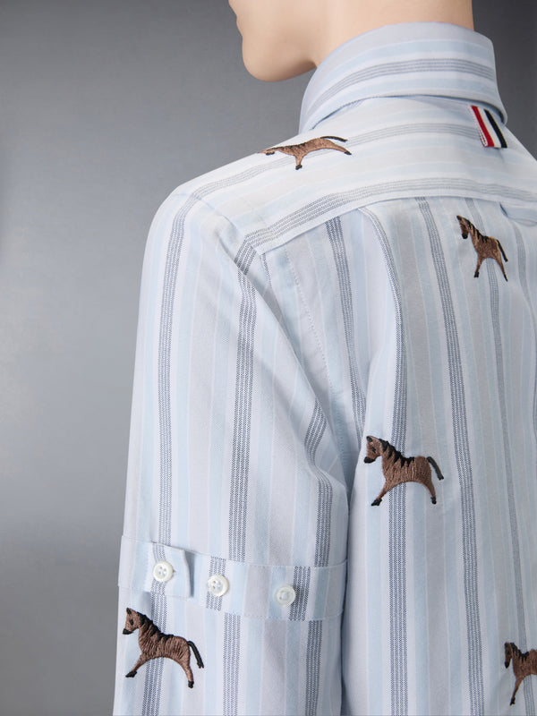 LUNAR NEW YEAR HORSE 4-BAR CROPPED OXFORD SHIRT - image 4