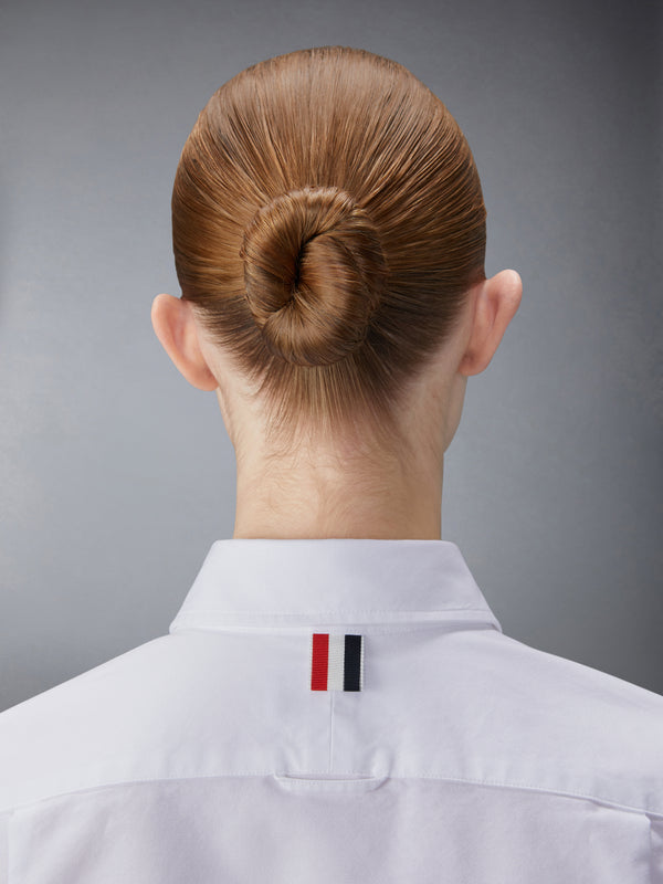 OXFORD ARMBAND CROPPED ROUND COLLAR SHIRT