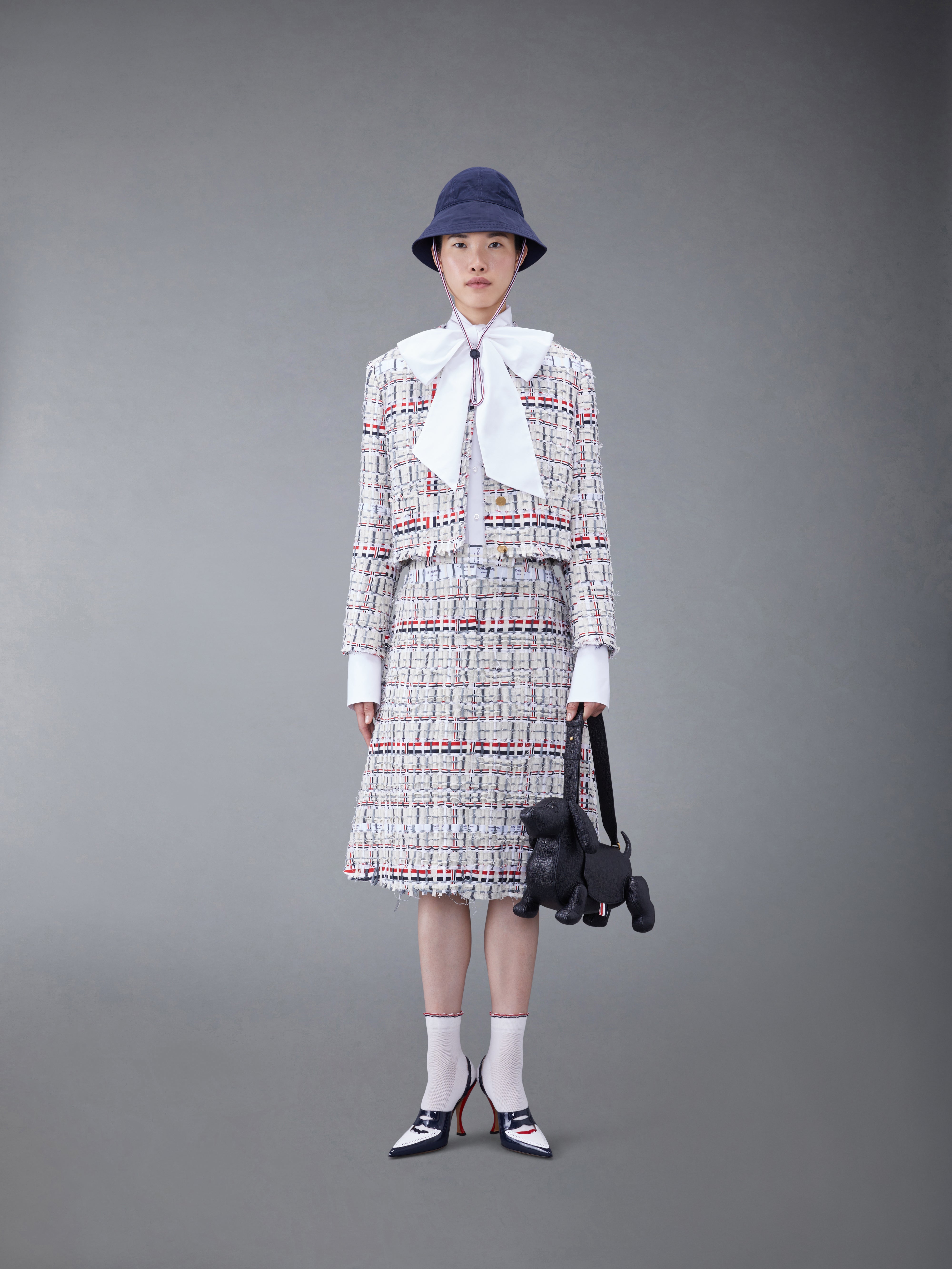 Poplin Classic Bow Blouse | Thom Browne