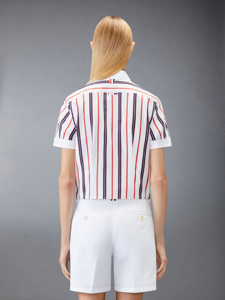 REPP STRIPE POPLIN BLOUSE RWBWHT