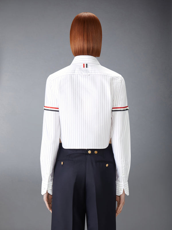 OXFORD PINSTRIPE ARMBAND CROPPED SHIRT - image 3