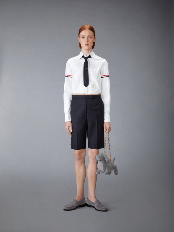 OXFORD PINSTRIPE ARMBAND CROPPED SHIRT - image 2