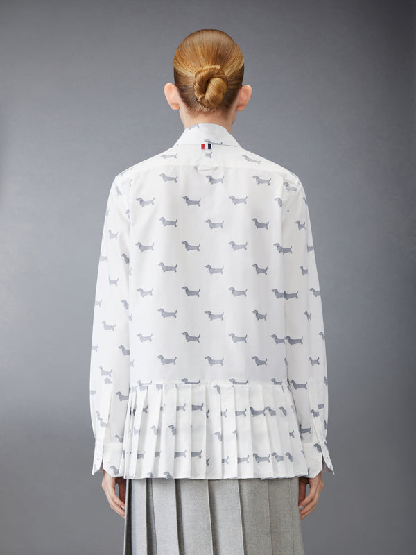 JACQUARD PLEATED SHIRT