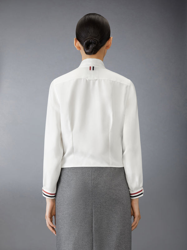 SILK TWILL BOW COLLAR BLOUSE - image 3