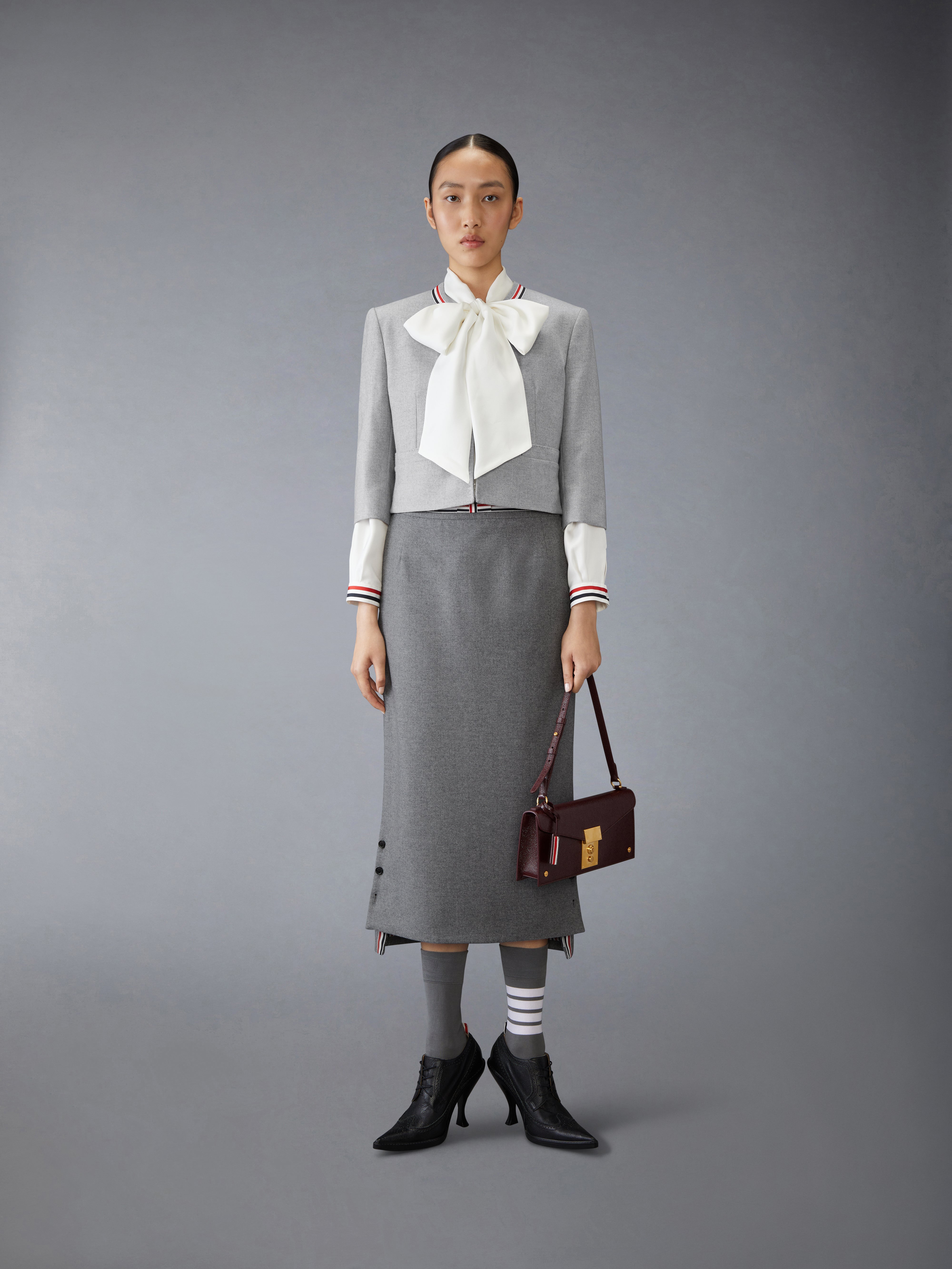THOM BROWNE ボウタイ付きシャツドレス 36 THOM BROWNE ボウタイ付きシャツドレス 36 【公式通販】