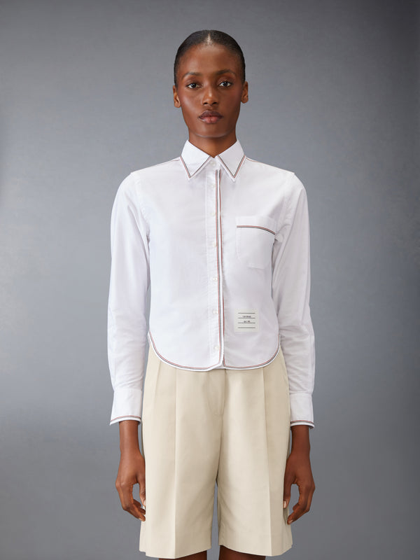 CLASSIC LONG SLEEVE CROPPED SHIRT - image 1