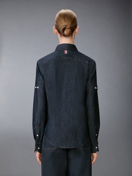 DENIM ARMBAND SHIRT NAVY