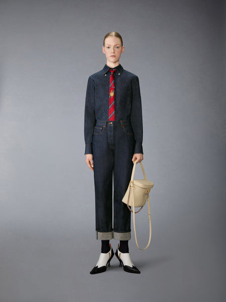 DENIM ARMBAND SHIRT NAVY