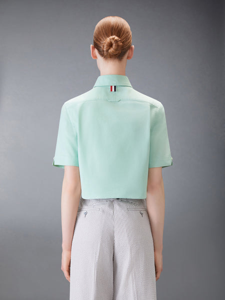 OXFORD CROPPED SHORT SLEEVE SHIRT