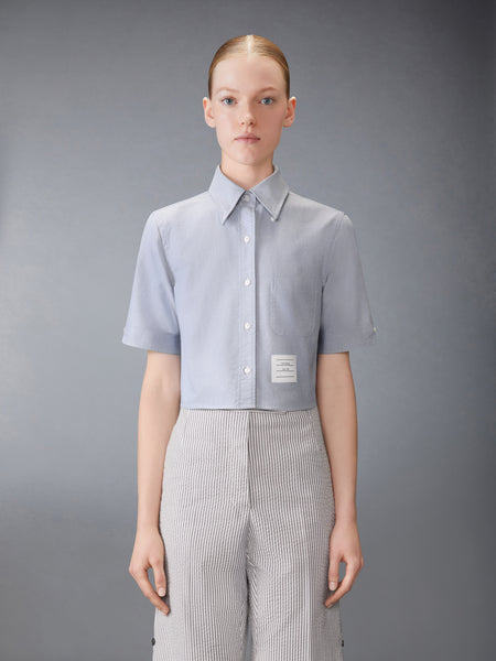 OXFORD CROPPED SHORT SLEEVE SHIRT