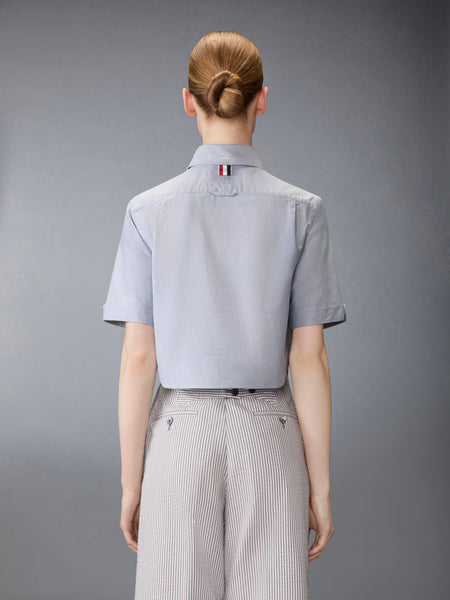 OXFORD CROPPED SHORT SLEEVE SHIRT