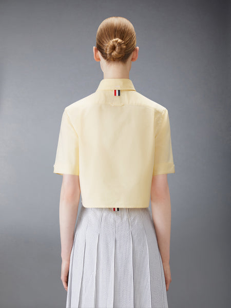 OXFORD CROPPED SHORT SLEEVE SHIRT