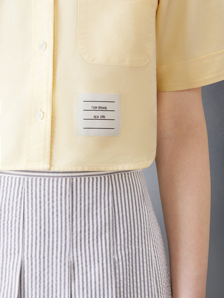 OXFORD CROPPED SHORT SLEEVE SHIRT