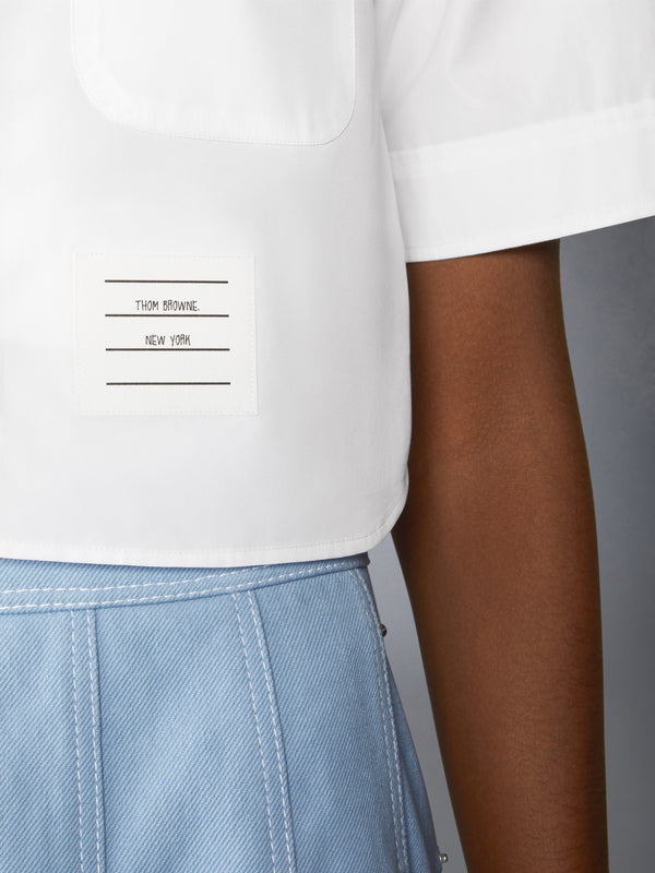 POPLIN CROPPED SHORT SLEEVE SHIRT - image 4