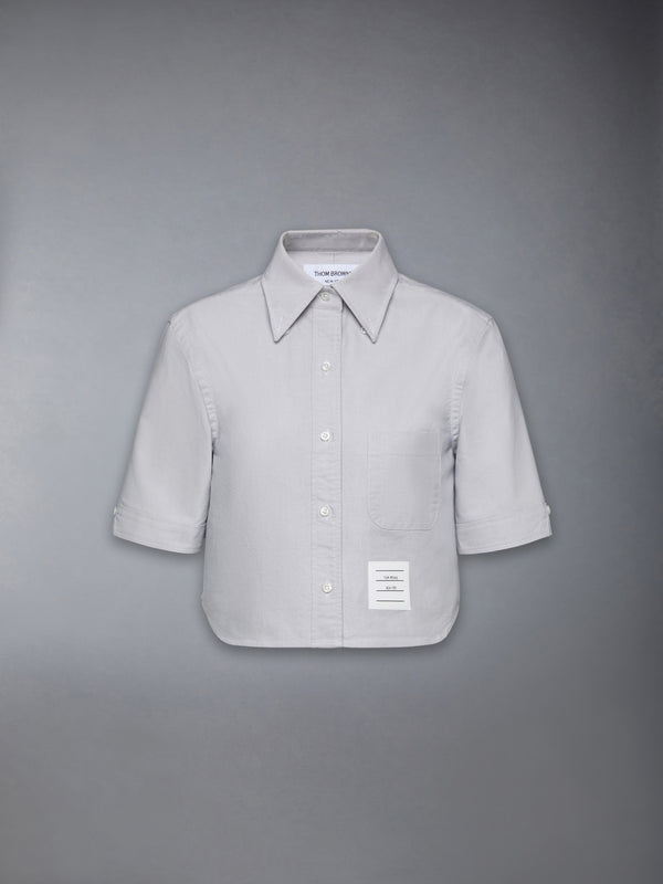 OXFORD CROPPED SHORT SLEEVE SHIRT - featured image