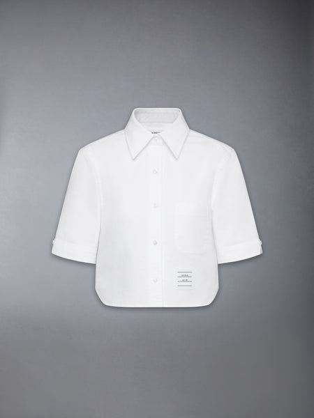 OXFORD CROPPED SHORT SLEEVE SHIRT