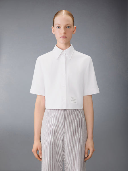 OXFORD CROPPED SHORT SLEEVE SHIRT