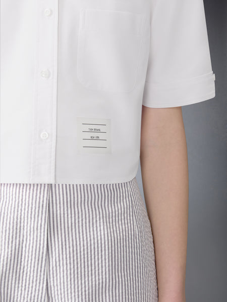 OXFORD CROPPED SHORT SLEEVE SHIRT