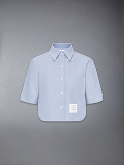 OXFORD CROPPED SHORT SLEEVE SHIRT