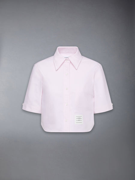 OXFORD CROPPED SHORT SLEEVE SHIRT