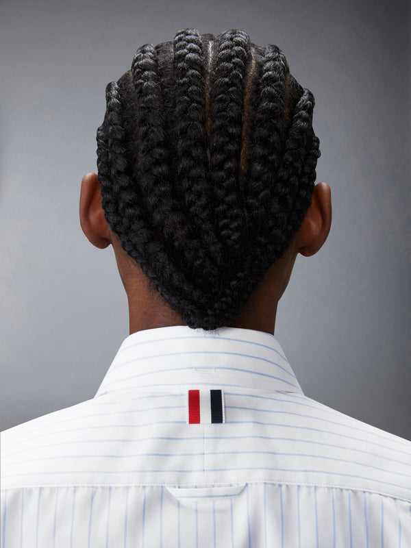 PINSTRIPE POPLIN CROPPED SHORT SLEEVE SHIRT - image 5