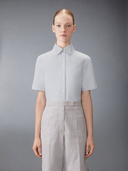 OXFORD ROUND COLLAR SHORT SLEEVE SHIRT