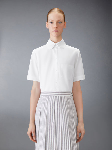 OXFORD ROUND COLLAR SHORT SLEEVE SHIRT