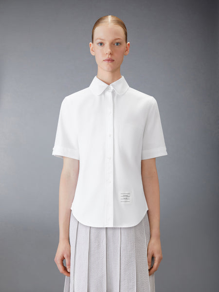 OXFORD ROUND COLLAR SHORT SLEEVE SHIRT