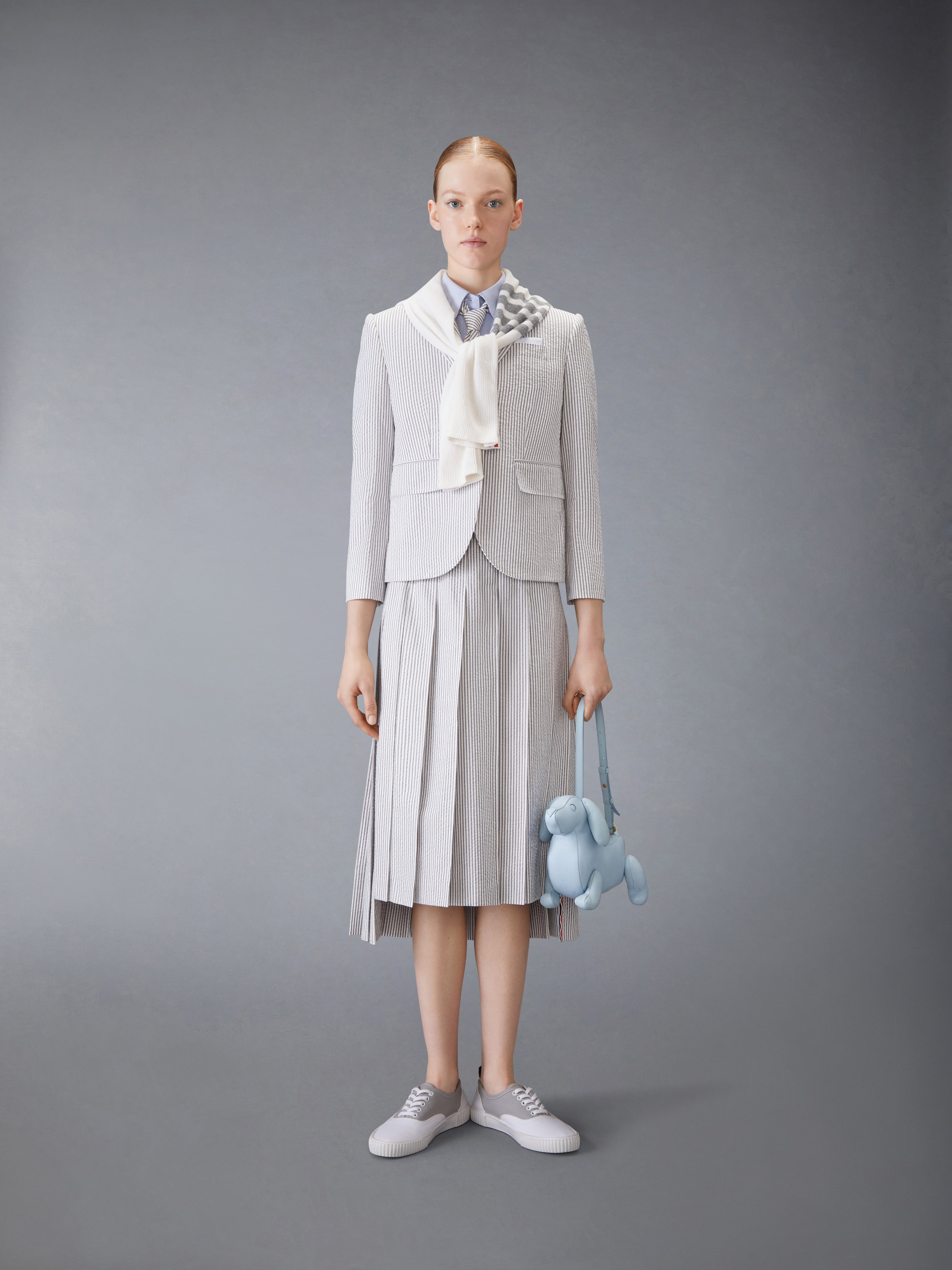 オックスフォード ラウンド カラー半袖シャツ | Thom Browne
