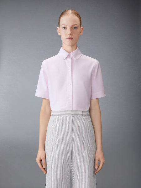 OXFORD ROUND COLLAR SHORT SLEEVE SHIRT