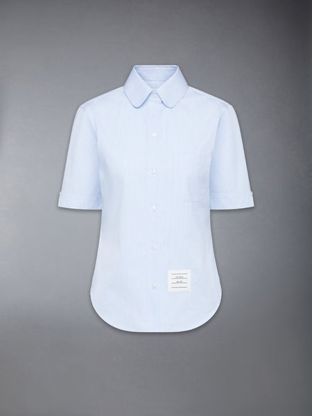 MICRO UNIVERSITY STRIPED POPLIN SHORT SLEEVE SHIRT