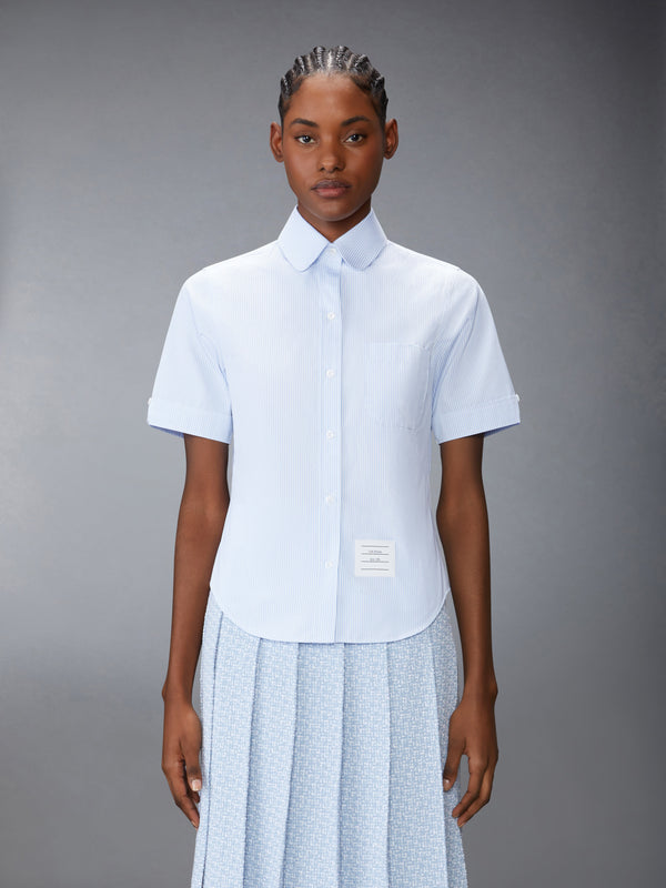 MICRO UNIVERSITY STRIPED POPLIN SHORT SLEEVE SHIRT - image 1