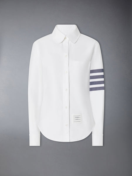 OXFORD 4-BAR SHIRT WHITE /NAVY