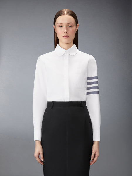 OXFORD 4-BAR SHIRT WHITE /NAVY