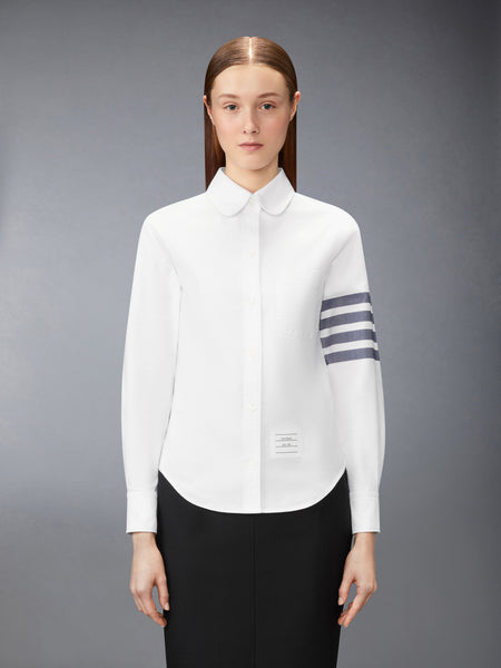 thom browne dress shirt Men's Oxford in Light Grey Size 5 Style with the Oxford 4 Thom Browne Fine-Striped Grosgrain Poplin