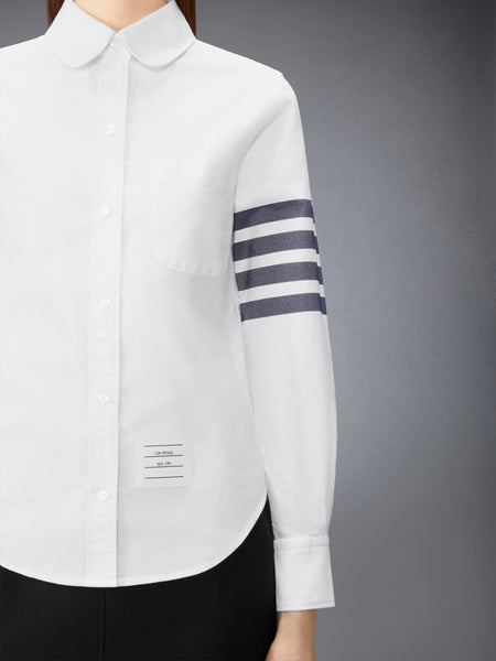 OXFORD 4-BAR SHIRT WHITE /NAVY