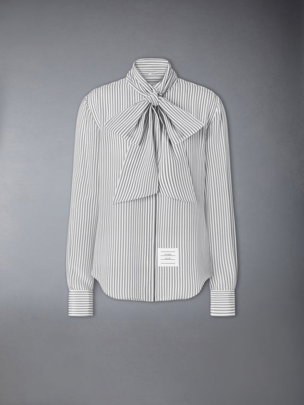 STRIPED SILK DETACHABLE COLLAR SHIRT - featured image