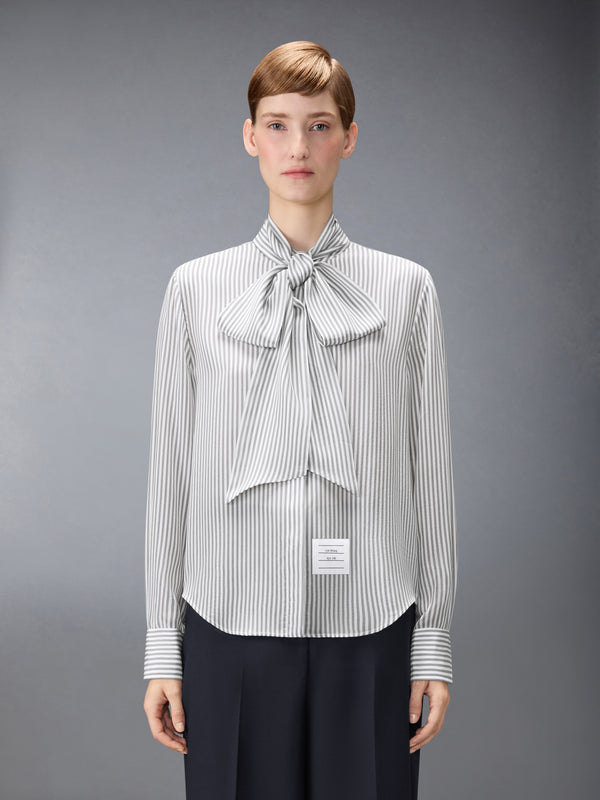 STRIPED SILK DETACHABLE COLLAR SHIRT - image 2