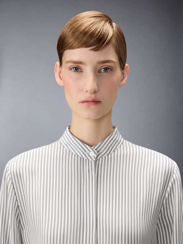 STRIPED SILK DETACHABLE COLLAR SHIRT - image 5